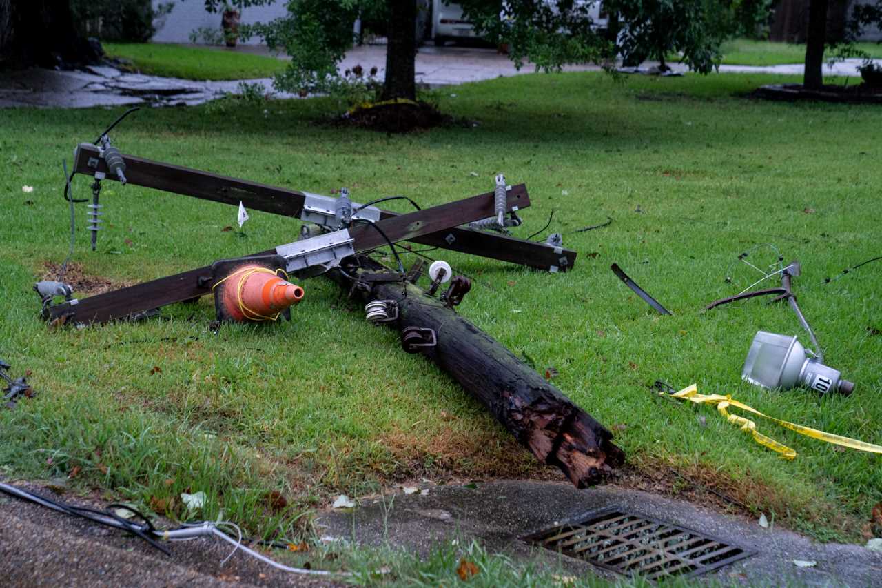 Damage on Siegen Lane in Baton Rouge, LA